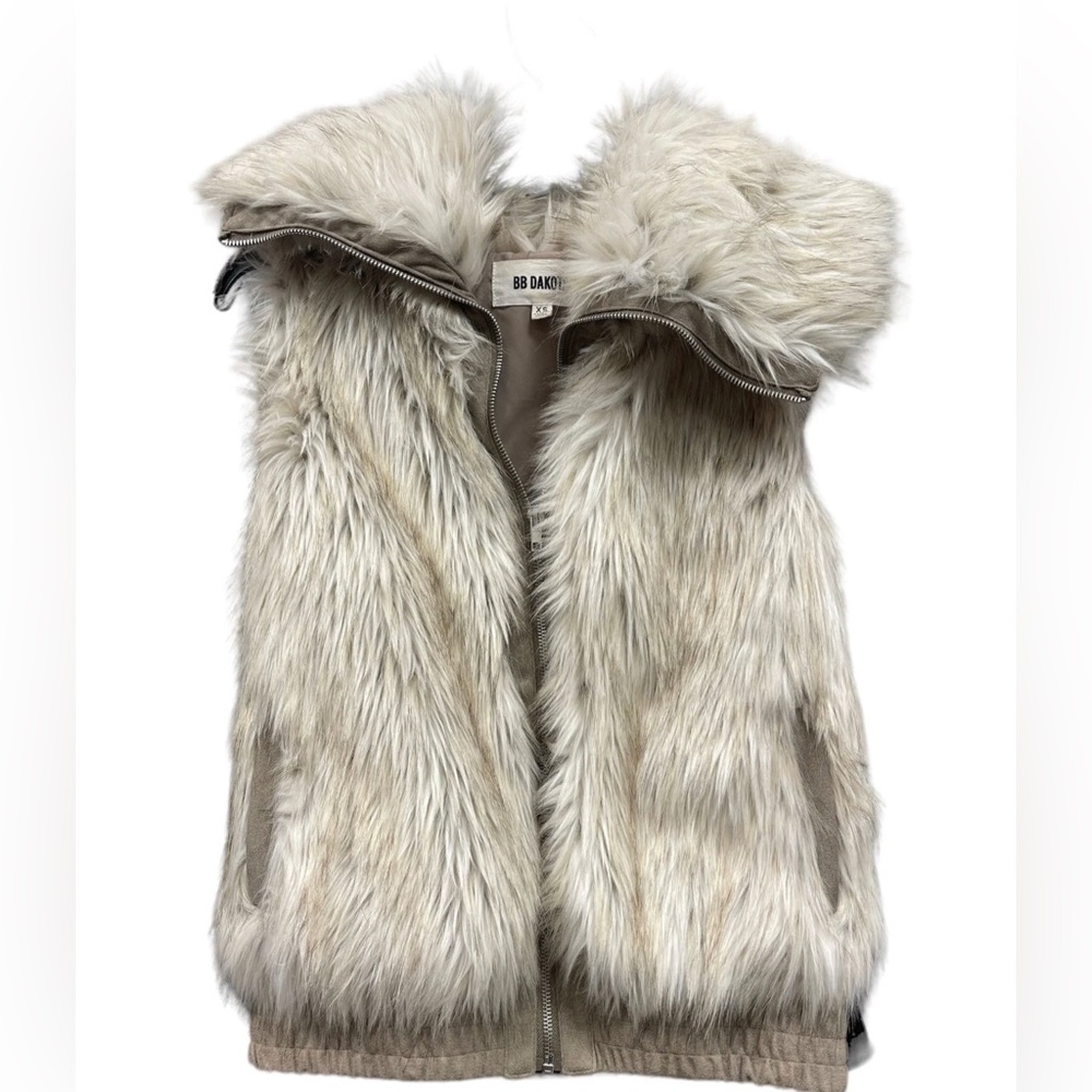 BB Dakota Faux Fur Tan Vest